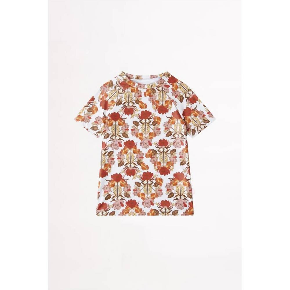NEW SEAFOLLY girl's papillon rash vest in red